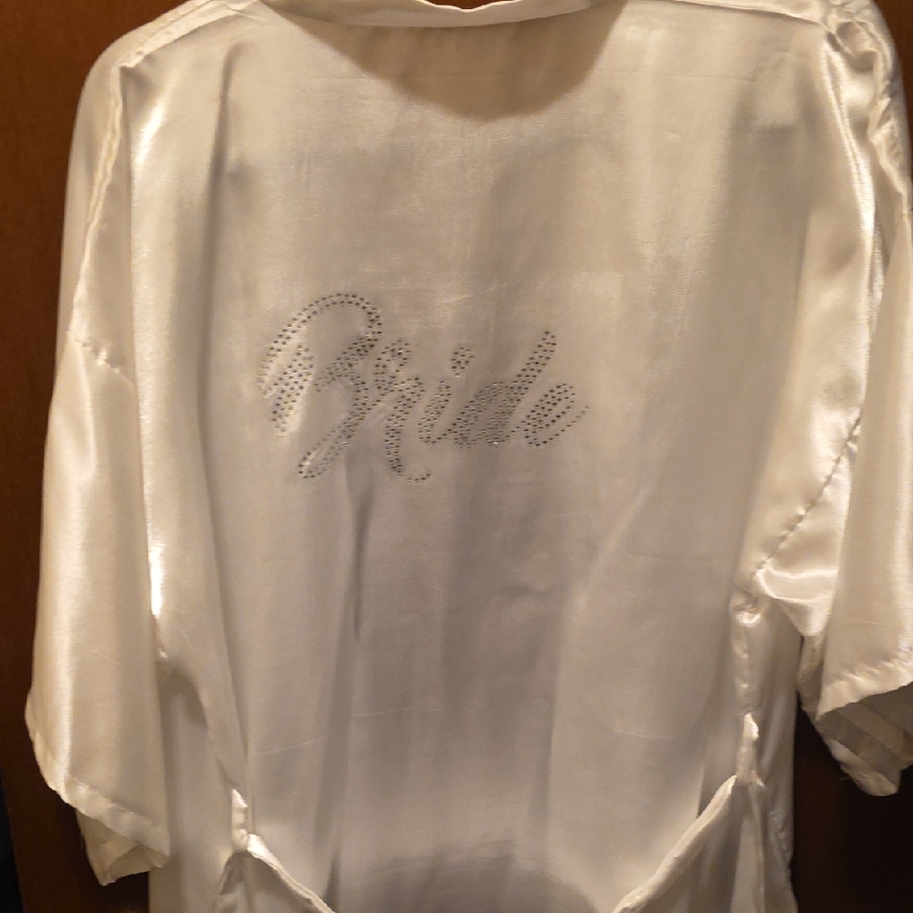 White Satin Bride Robe